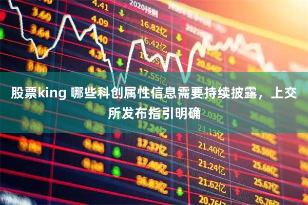 股票king 哪些科创属性信息需要持续披露，上交所发布指引明确