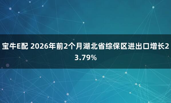 宝牛E配 2026年前2个月湖北省综保区进出口增长23.79%
