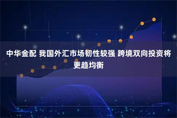 中华金配 我国外汇市场韧性较强 跨境双向投资将更趋均衡